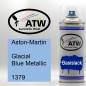 Preview: Aston-Martin, Glacial Blue Metallic, 1379: 400ml Sprühdose, von ATW Autoteile West.